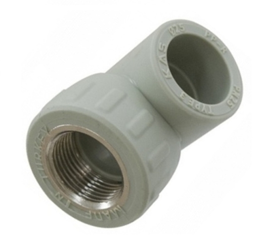 Кутник PP-R 90° з внутрішньою різьбою KAS 9624001 20х1/2" Кутник PP-R 90° з внутрішньою різьбою KAS 9624001 20х1/2"